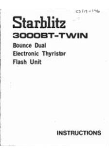 Starblitz 3000 BT Twin manual. Camera Instructions.
